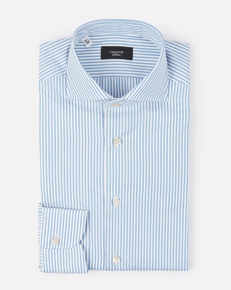 Men Cavour Sartoria Shirts | Sartoria Alumo Bengal Stripe — Cavourmatt